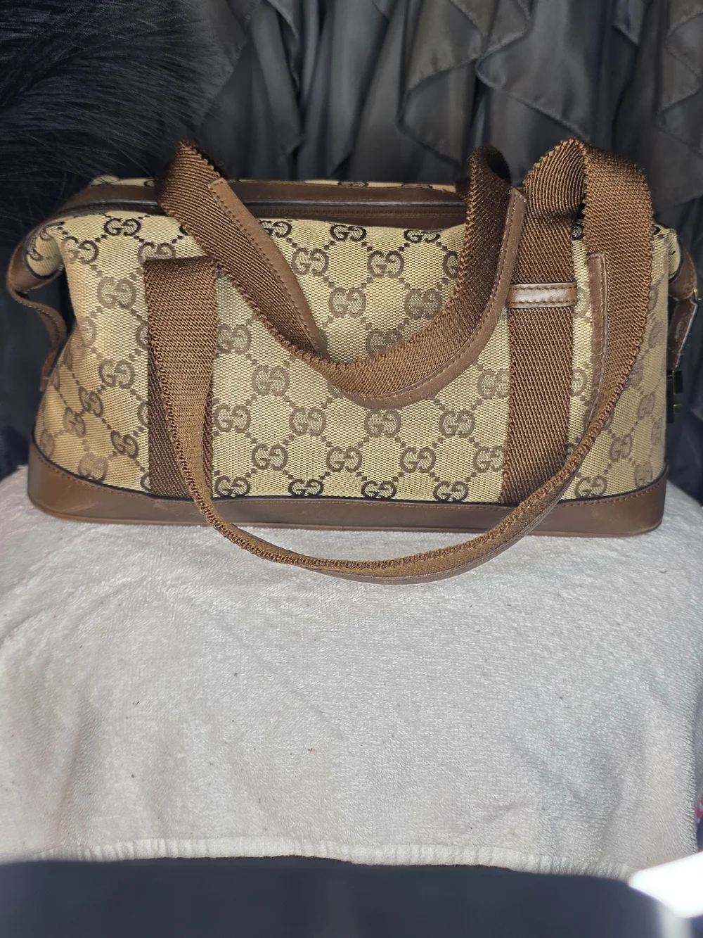 Authentic Gucci Canvas Abbey Monogram Boston - Picture 3 of 10